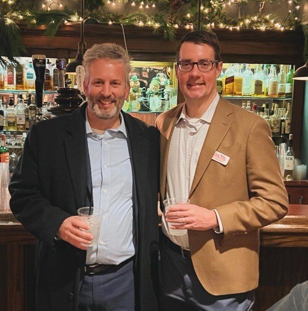 Mike Thurston and Waukesha County Supervisor Peter Wolff at Pints and Politics event at O’Donoghues