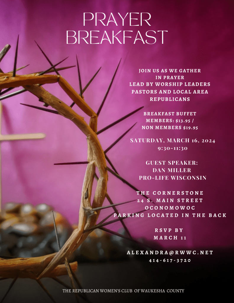 RWWC - Prayer Breakfast | March 16 from 9:30-11:30am